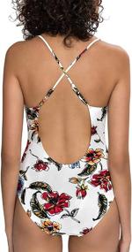 img 2 attached to COCOPEAR Printed Swimsuit Monokini Swimwear Women's Clothing for Swimsuits & Cover Ups