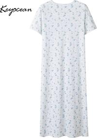 img 3 attached to Keyocean Nightgowns Cotton Lightweight Sleepwear Women's Clothing - Lingerie, Sleep & Lounge