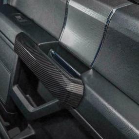 img 1 attached to Ford F-150 ABS Накладка на внутреннюю дверную ручку из углеродного волокна 2015-2020 (4 шт.) - Keptrim