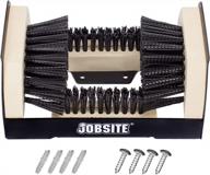 all-weather industrial shoe cleaner & scraper brush by jobsite - the original boot scrubber logo