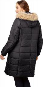 img 2 attached to Stay Warm In Style: Roamans Plus Size Puffer Jacket For Women With Hood