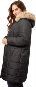 img 1 attached to Stay Warm In Style: Roamans Plus Size Puffer Jacket For Women With Hood
