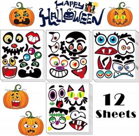 img 2 attached to Spooky Fun For Kids: 48 Pack Halloween Pumpkin Stickers For Adorable Decorations