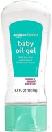 👶 amazon basics baby oil gel with aloe & vitamin e, 6.5 fluid ounce, 1-pack: previously solimo - top-rated baby oil for nourishing and moisturizing your little one's skin logo