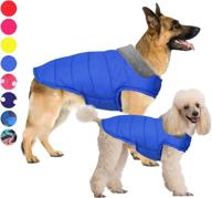 🐶 fragralley large blue dog jacket: waterproof, windproof, reversible winter clothes for small medium large dogs логотип