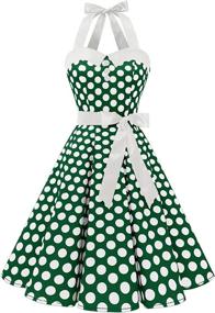 img 4 attached to Dressystar Vintage Cocktail Rockabilly Dot Women's Clothing ~ Dresses