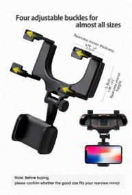 img 3 attached to 📱 BLK-201 and BLK-301: Versatile Universal Phone GPS Holder & Car Rearview Mirror Mount