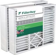 filterbuy 16x20x5 air filter merv 8 dust defense (2-pack), pleated hvac ac furnace air filters replacement for honeywell fc100a1003 (actual size: 15.38 x 19.75 x 4.38 inches) logo