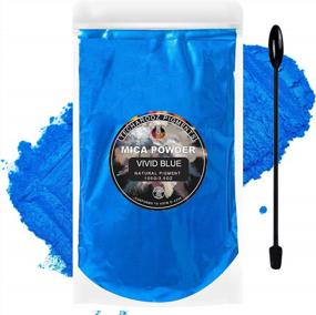 img 4 attached to Порошок слюды ярко-синего цвета Techarooz: 100 г запечатанного пакета для различных проектов «сделай сам» — эпоксидная смола, блеск для губ, бомбы для ванн, мыловарение и многое другое