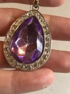 img 1 attached to Teardrop Amethyst Necklace - Vcmart 💜 Fashion Jewelry Gift for Girls with Amulet review by Sandra Reyes