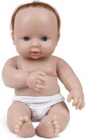 img 4 attached to IVITA 12In Full Silicone Baby Doll With Hair - Soft Realistic Reborn Boy Doll