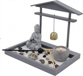 img 3 attached to Набор подсвечников DharmaObjects Buddha Zen Garden Tea Light (Серый колокольчик Будды)