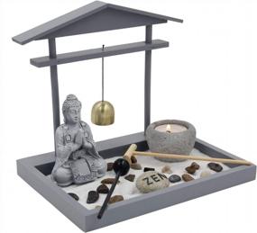 img 2 attached to Набор подсвечников DharmaObjects Buddha Zen Garden Tea Light (Серый колокольчик Будды)