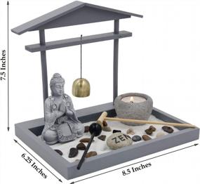 img 1 attached to Набор подсвечников DharmaObjects Buddha Zen Garden Tea Light (Серый колокольчик Будды)