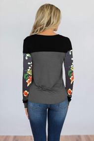 img 2 attached to Casual Color Block Women'S Tops With Long Sleeves - Sizes S To XXL By Tobrief