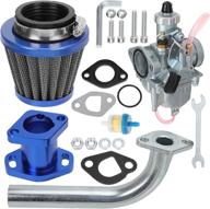 🔧 performance blue stage 2 kit: grehua vm22 carburetor intake manifold, air filter, exhaust pipe for predator 212cc gx200, ct200u kt196, baja mb200 go kart mini bike логотип