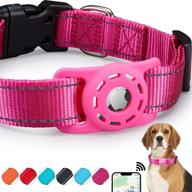 🐶 konity reflective airtag dog collar: secure and stylish apple airtag compatible pet collar for dogs - choose from small, medium, or large sizes logo