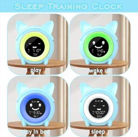 img 3 attached to USAOSHOP Kids Alarm Clock For Kids, Toddlers Alarm Clock Sleep Training Clock With Night Light, Sound Machine, Nap Timer, Snooze, Indoor Temperature, Digital Wake Up Clock For Boys Girls Bedroom