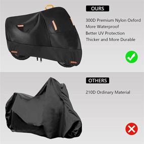 img 2 attached to 🏍️ Waterproof Oxford Motorcycle Cover 96 Inch XL for Adventure Cruiser Street Sport Touring - Tear Proof Night Reflective Lock Holes, Heavy Duty Dirt Bike Cover for Outdoor Protection