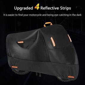 img 1 attached to 🏍️ Waterproof Oxford Motorcycle Cover 96 Inch XL for Adventure Cruiser Street Sport Touring - Tear Proof Night Reflective Lock Holes, Heavy Duty Dirt Bike Cover for Outdoor Protection