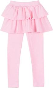 img 3 attached to 👗 Girls' Clothing: Face Dream Footless Leggings Pantskirt, Enhance Style with Leggings