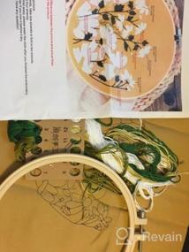 img 5 attached to Embroidery Starter Kit For Beginners: Cross Stitch, Floral Pattern Clothes, Embroidery Hoops & More!