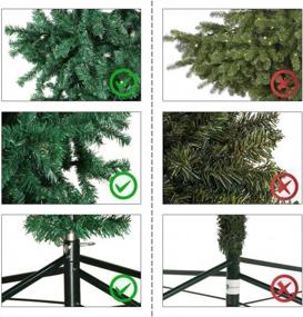 img 2 attached to Upside Down Christmas Tree - 7Ft With 1100 Branch Tips And Foldable Stand For Indoor/Outdoor Décor