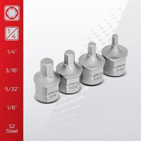 img 1 attached to 🔧 Ultimate Precision and Durability: CARBYNE Super Short Hex Bit Socket Set - 9 Piece - SAE, 1/8" to 9/16", S-2 Steel