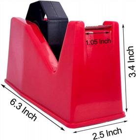 img 3 attached to Red Heat Press Tape Dispenser Holder For 1" And 3" Cores - Ideal For Masking, Heat And Other Tapes - Measures 6.3 X 2.5 X 3.4 Inches