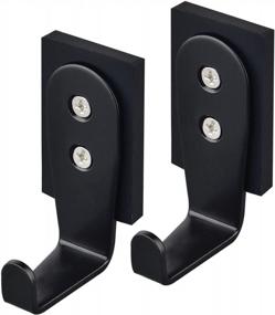 img 4 attached to MUTUACTOR 2Packs Heavy Duty Magnetic Hooks For Wreaths And More: Rubber Coated Rectangle Magnets For Metal Doors, Fridge, Kitchen, And Grill Hanging