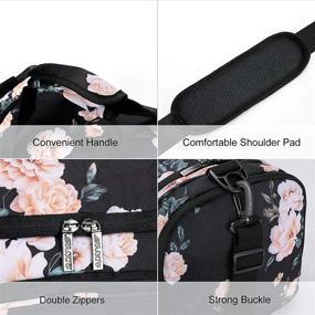 img 1 attached to MOSISO Peony Gym Bag With Shoe Compartment For Sports And Fitness