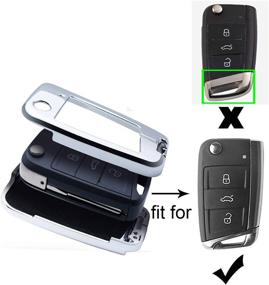 img 3 attached to Ontto Protector Volkswagen 3 Button Keycover Interior Accessories