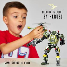 img 2 attached to 245 шт., армейский робот-динозавр Robotryx, строительная игрушка - идеальный подарок на день рождения для мальчиков 7-11 лет!