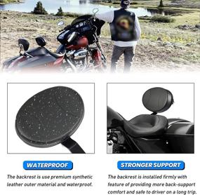 img 1 attached to 🛵 Benlari Adjustable Driver Backrest - Plug-In Backrest for Harley Davidson Touring Models - Street Glide, Road Glide, Road King, Electra Glide (1997-2022)