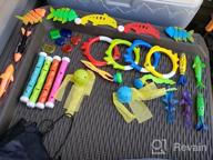 img 1 attached to 🏊 Chuchik Diving Toys Set - 40 Pack of Pool Toys for Kids, Including 4 Diving Sticks, 4 Diving Rings, 6 Pirate Treasures, 3 Toypedo Bandits, 9 Fish Toys, 4 Octopus - Water Toys with Storage Net Bag review by Freddy Hammonds