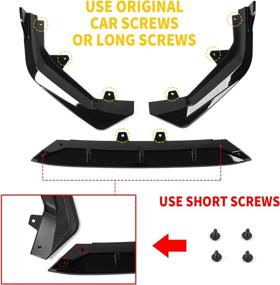 img 2 attached to 2022 Honda Civic Sedan Glossy Black A Front Bumper Lip Splitter Trim Protection Spoiler by Maxzina Fit - Enhance Your 2022 Civic Sedan with Stylish Accessories