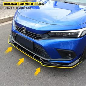 img 1 attached to 2022 Honda Civic Sedan Glossy Black A Front Bumper Lip Splitter Trim Protection Spoiler by Maxzina Fit - Enhance Your 2022 Civic Sedan with Stylish Accessories