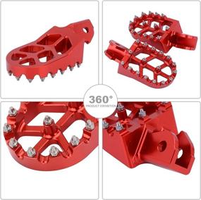 img 1 attached to 🔴 JFG RACING CNC Dirt Bike Foot Pegs | Rest Pedal Footpegs for Yamaha YZ65 (2018-2022) | YZ85 (2002-2021) | YZ125 (1997-2022) | YZ250 (1998-2022) | YZ250F WR250F (2001-2022) | YZ450F WR450F (2003-2022) | YZ125X YZ250 YZ250FX YZ450FX - Red