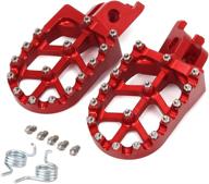 🔴 jfg racing cnc dirt bike foot pegs | rest pedal footpegs for yamaha yz65 (2018-2022) | yz85 (2002-2021) | yz125 (1997-2022) | yz250 (1998-2022) | yz250f wr250f (2001-2022) | yz450f wr450f (2003-2022) | yz125x yz250 yz250fx yz450fx - red логотип