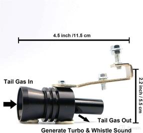 img 2 attached to 2PCS Turbo Sound Whistle Exhaust Muffler Pipe BOV Blow-Off Valve Simulator Universal Aluminum Tailpipe Loud Sounder Car Roar Maker Exhaust Noise Booster Replacement Parts : Engines & Engine Parts
