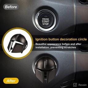 img 3 attached to Enhance Your Car's Style and Protection with Ouzorp Push Button Start Cover (Black)