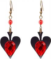 vintage red rhinestone teardrop butterfly earrings - rarelove collection logo