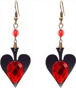 img 4 attached to Vintage Red Rhinestone Teardrop Butterfly Earrings - RareLove Collection