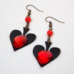 img 3 attached to Vintage Red Rhinestone Teardrop Butterfly Earrings - RareLove Collection