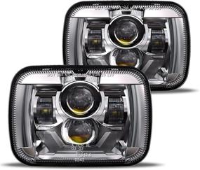 img 4 attached to 🔦 Hwstar 2022 Upgraded 180W DOT 500% Bright Anti-glare H6054 5x7 7x6 Led Headlights: Enhance Visibility & Compatibility for Jeep Cherokee XJ Wrangler YJ Ford Chevy GMC Toyota Nissan etc Pair