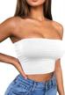 flaunt your style with lcnba women's strapless tube crop top - a must-have for every fashionista! logo