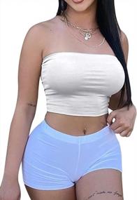 img 2 attached to Flaunt Your Style With LCNBA Women'S Strapless Tube Crop Top - A Must-Have For Every Fashionista!