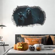 👻 dozesheep halloween 3d floor sticker: scary skeleton decals for spooky home decor & kids' rooms - h008c logo