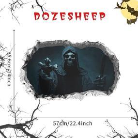 img 1 attached to 👻 Dozesheep Хэллоуин 3D напольные наклейки: страшные наклейки на костях для жуткого декора дома и детских комнат - H008C