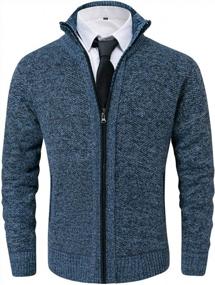 img 4 attached to Men'S Classic Soft Knitted Cardigan Sweaters: Shop Vcansion Now!